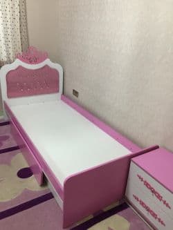 فروش سرویس خواب نوجوان دخترانه در حد نو برند ساحل چوب