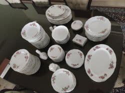 140 پارچه چینی گل قرمز