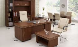 میز مدیریتی شیک، (میز به همراه ال، کتابخانه و کنفرانس)