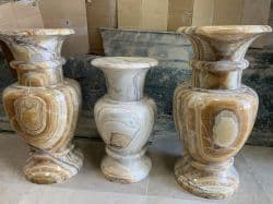 فروش 4عددگلدان سنگی مرمر نو
