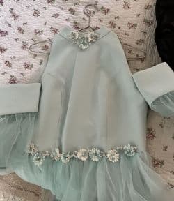 لباس مجلسی دخترانه ابی سایز 44