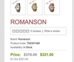 ساعت رومانسون Romanson