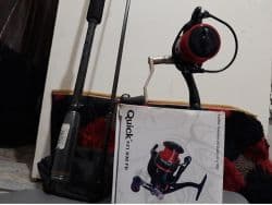 چوب و چرخ ماهیگیری d-a-m اصل آلمان درحد نو 