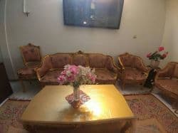 مبل استیل 7نفره با اسکلت چوبی گردو 